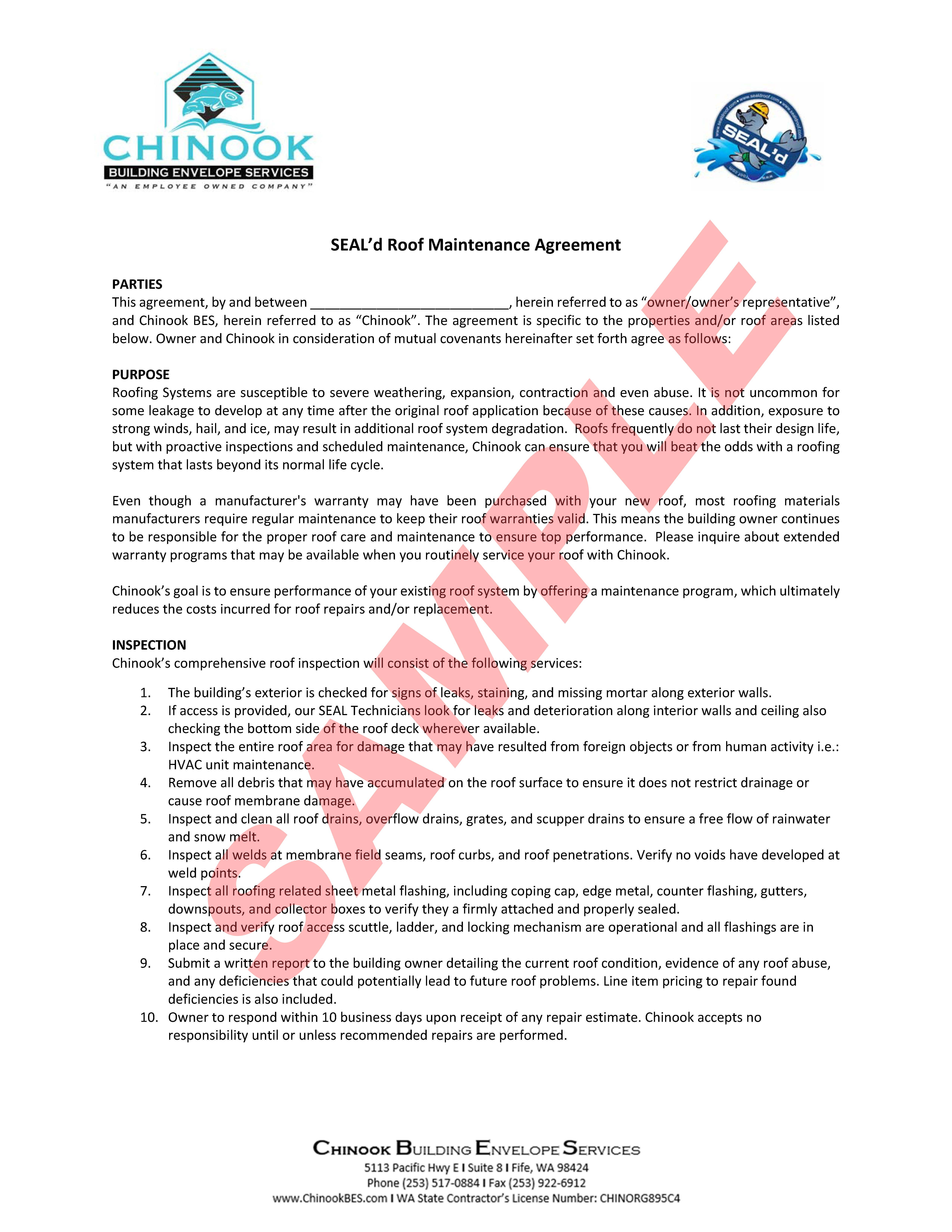 SEAL'd Roof Maintnenance Agreement_Page_1